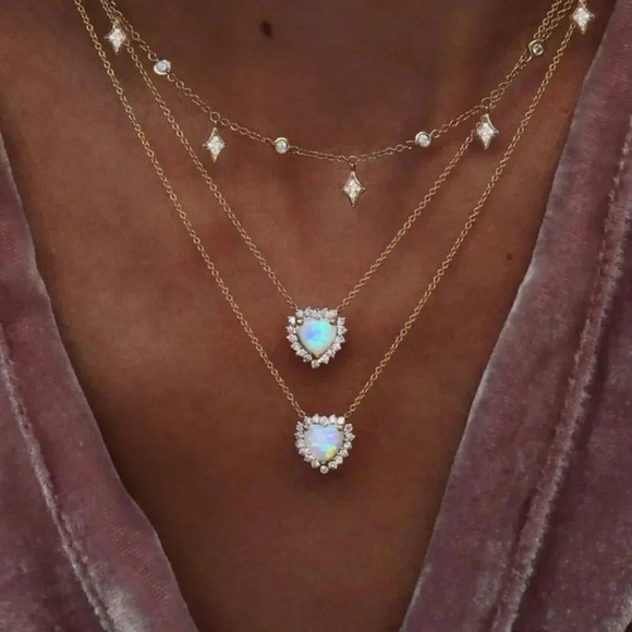 NEW! Delicate Boho Minimalist Gold Layered Pendant Necklace - Picture 1 of 4